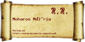Moharos Mária névjegykártya
